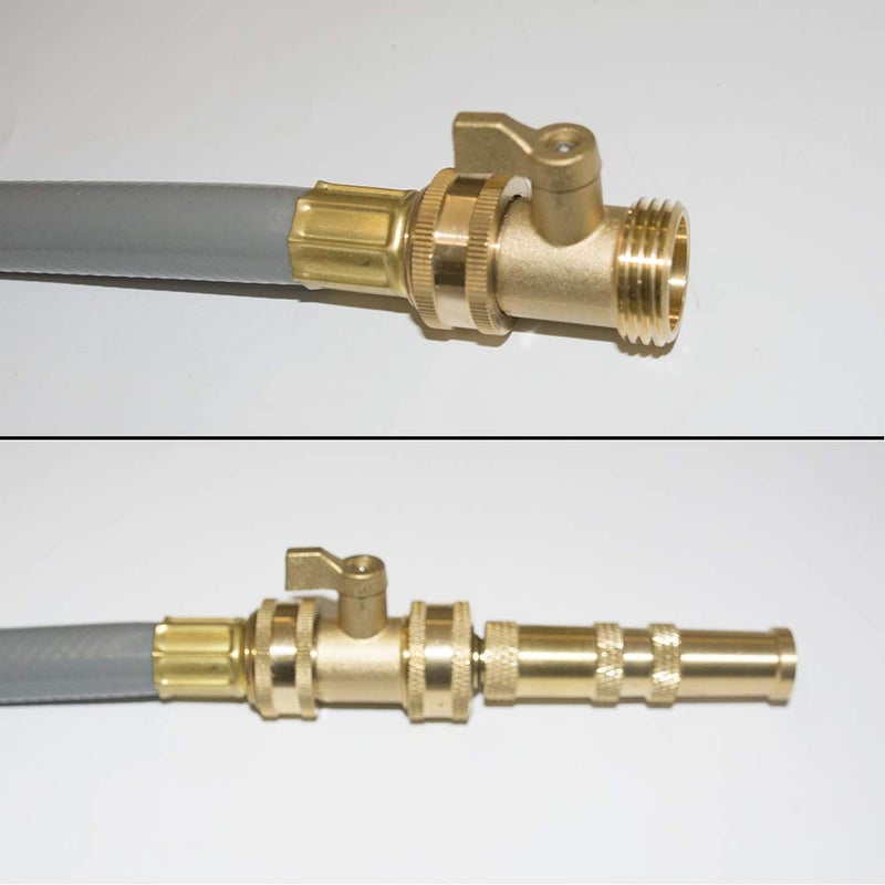 HQMPC Garden Hose Shut Off Valve 3/4" GHT Heavy Duty Hose On Off Valve Ball Valve 2 Pack With 4Pcs Washers - Image 5